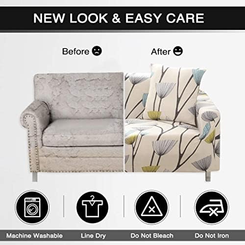 Lamberia Printed Stretch Sofa Cover with Two Free Pillow Cases
