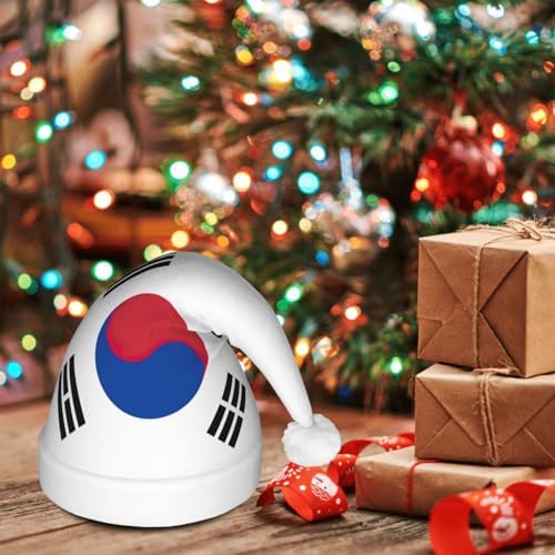 Republic Of Korea Flag Christmas Hat with LED Lights