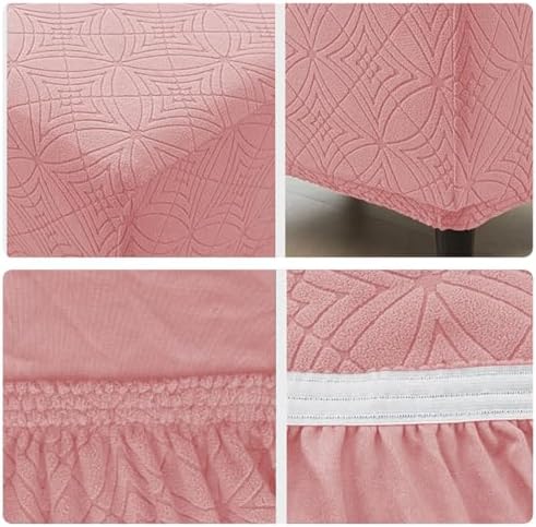 Bifaunvogel Rectangle Folding Ottoman Cover with Elastic Bottom S Pink