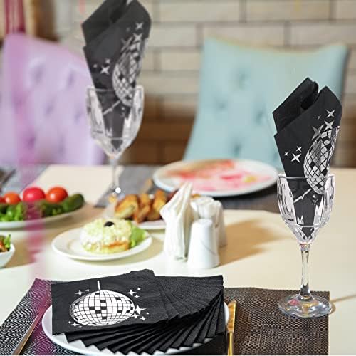 Cunno 160 Pack Disco Party Cocktail Napkins