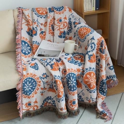 ROOMLIFE Thick Knitted Sofa Cover Slipcover Bohemian Design Blanket Universal 71x150