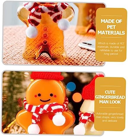 VALICLUD 10pcs Christmas Gingerbread Beverage Bottles