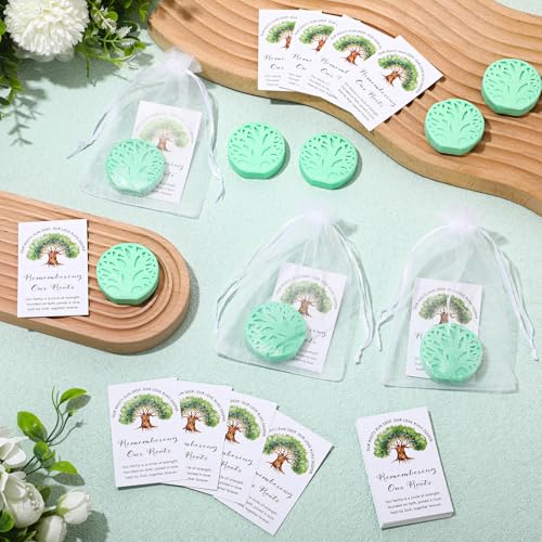 30 Sets Family Reunion Soap Cards Organza Bags Keepsakes