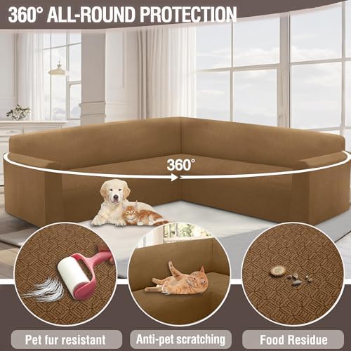 Light Brown X-Large Sectional Couch Cover