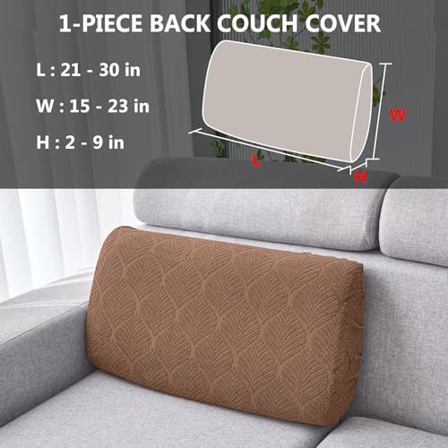 Genina Waterproof Sofa Cushion Cover - Stretch Fit Brown