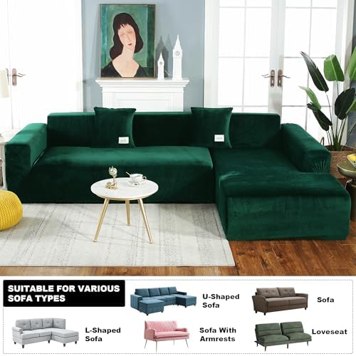 PENDEJATO Stretch Sofa Slipcover - Dark Green Large