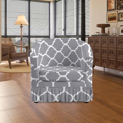 GOSTADY 2 Piece Club Chair Slipcovers for Living Room and Couch Covers