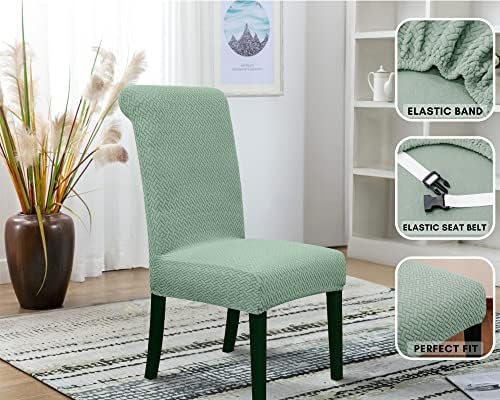 SPRINGRICO 4 Pack Dining Chair Covers with Seat Belt