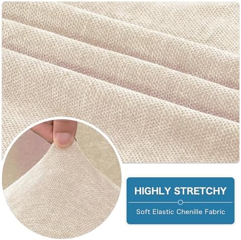 Turquoize Dining Chair Covers Set of 4 Beige Embroidery