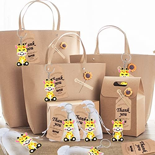 24 Pack Giraffe Keyring Party Favor for Kids 8