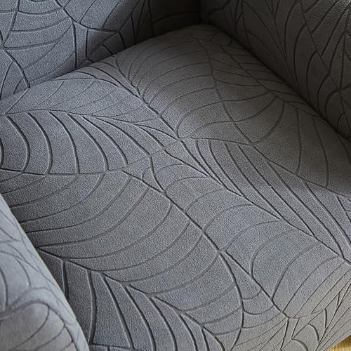 ZEaink Dark Gray Stretch Ottoman Slipcover Protector