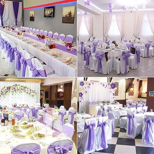 50PCS Satin Chair Sashes Bows for Wedding Events