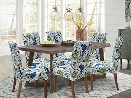 Springrico White Chair Covers 6 Pack Stretch Floral