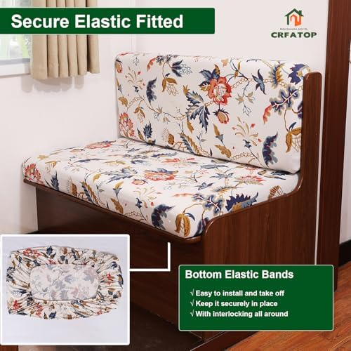 CRFATOP 2 Piece RV Dinette Cushion Slipcover Set