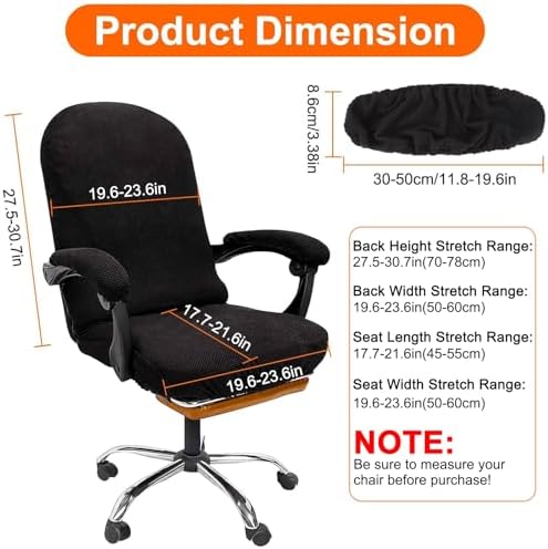 SUNJOYCO Office Chair Cover Set for Swivel Chairs
