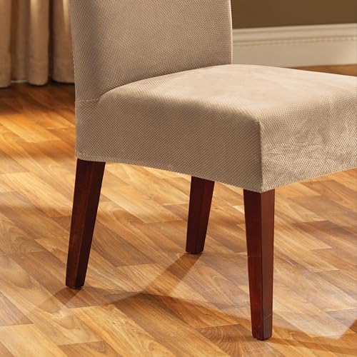 SureFit Stretch Pique Dining Chair Cover Cream