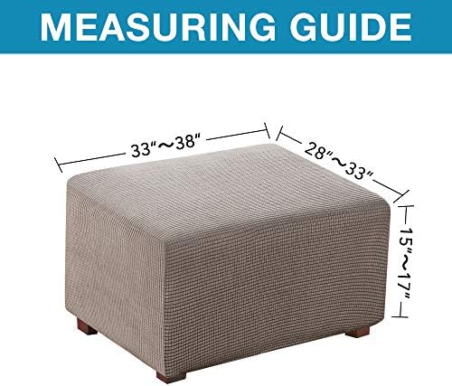 Flamingo P Oversized Ottoman Slipcover - Taupe