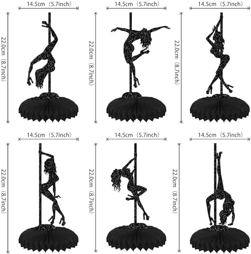 6 PCS Honeycomb Table Centerpiece for Pole Dance Party