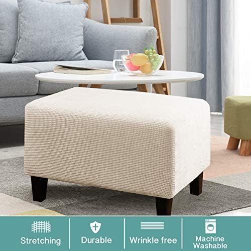 Turquoize Stretch Ottoman Cover Biscotti Beige X-Large