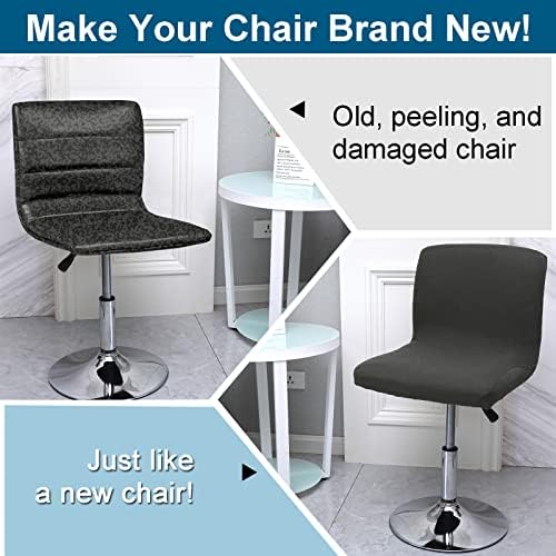WOMACO Gray Stool Cover with Back Design
