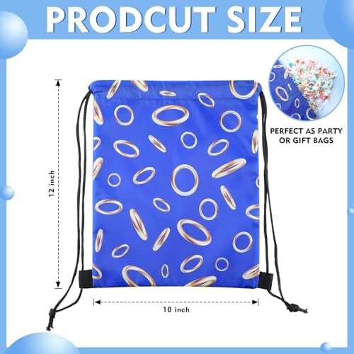 Abbylike 24 Pcs Blue and Gold Ring Party Bags