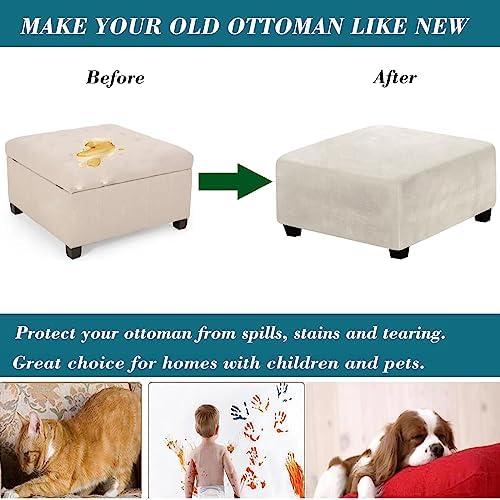 HFCNMY Velvet Ottoman Cover X-Large