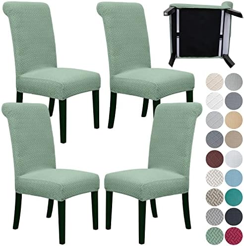 SPRINGRICO 4 Pack Dining Chair Covers with Seat Belt