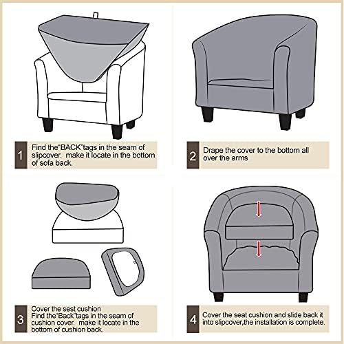 Lellen Tub Chair Slipcover with Cushion Cover