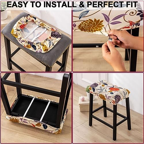 Bifaunvogel Rectangle Bar Stool Cover Set of 4