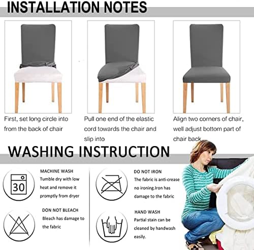 HZDHCLH Dining Chair Covers 4 Pack Stretch Spandex