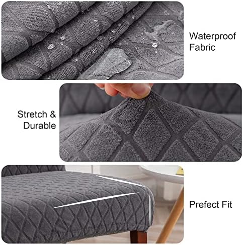 Genina Waterproof Chair Covers Set of 6 for Dining Room and Kitchen