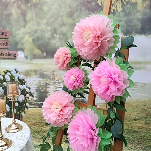 Pink Flowers Decoration 6PCS for Party and Home Use
