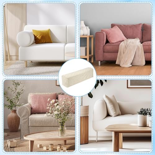 Uxcell 2Pcs Stretch Armrest Covers Cream