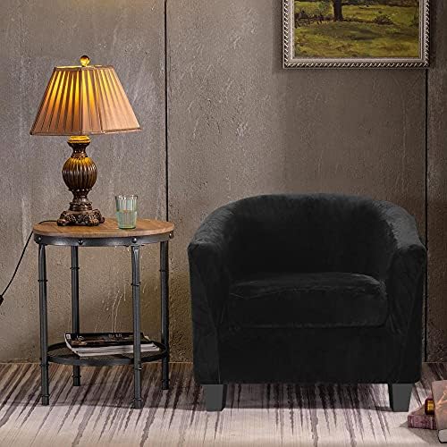 Velvet Tub Chair Covers with Cushion 2 Pieces