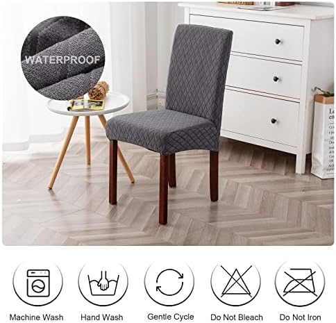 Genina Waterproof Chair Covers Set of 6 for Dining Room and Kitchen