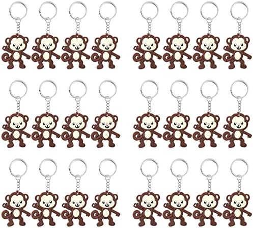 24 Pack Monkey Keyring Party Favor for Kids