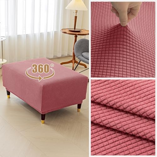 ZHUIYUAN Stretch Ottoman Cover Square and Rectangular