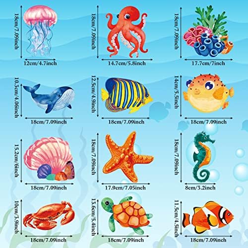 Clabby 30 Pcs Tropical Fish Ceiling Streamers Ocean Decorations