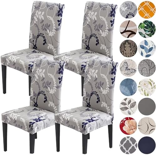 HZDHCLH Dining Chair Covers 4 Pack Stretch Spandex