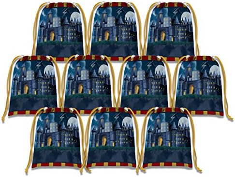 Birthday Galore Wizard Castle Drawstring Goodie Bags 10 Pack