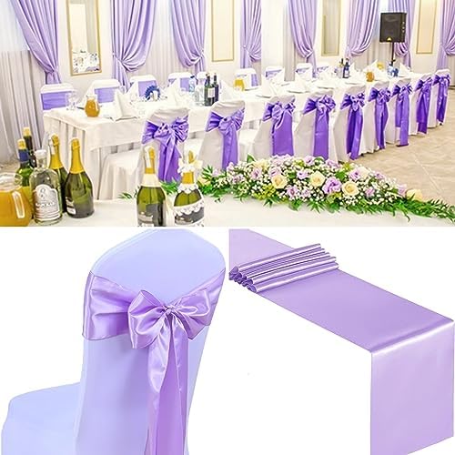 50PCS Satin Chair Sashes Bows for Wedding Events