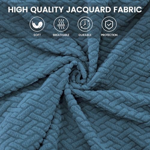 MIFXIN Office Chair Slipcover Without Arms Blue