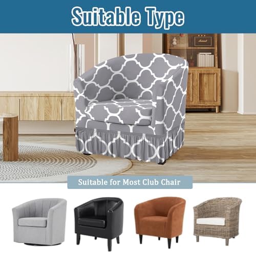 GOSTADY 2 Piece Club Chair Slipcovers for Living Room and Couch Covers