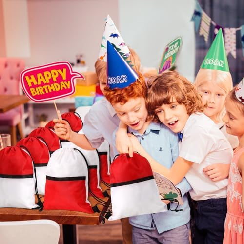 Yiyiring Cartoon Drawstring Bags Bulk Red White Party Favors