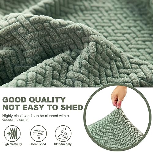 2025 Wear Resistant Sofa Ottoman Cover Stretch Fit Foot Stool Slipcover