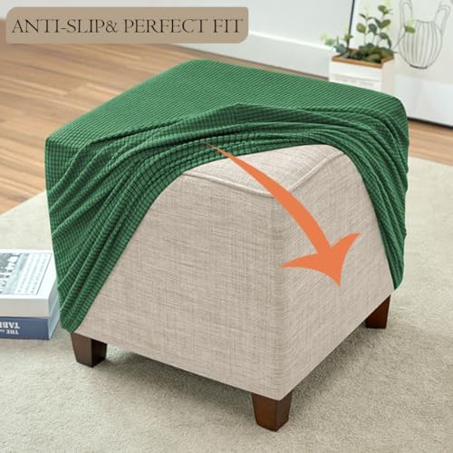 Buenanir Square Ottoman Slipcover with Elastic Band