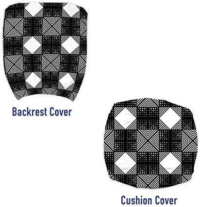 Ambesonne Geometric Office Chair Slipcover Charcoal Grey