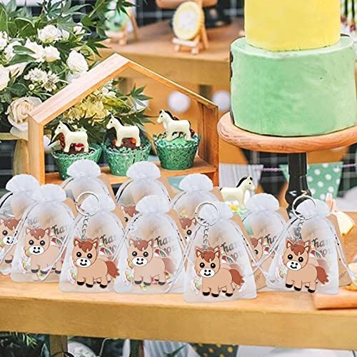 40 Pack Pony Keyring Pack for Party Favor and Guest Gift
