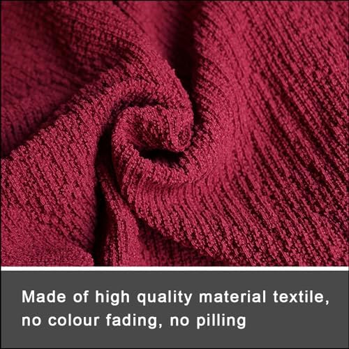 PODAY 2 Pcs Square Stool Cover Elastic Washable Dustproof Anti-Wrinkle Light Gray