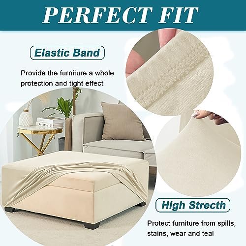 HFCNMY Velvet Ottoman Cover X-Large